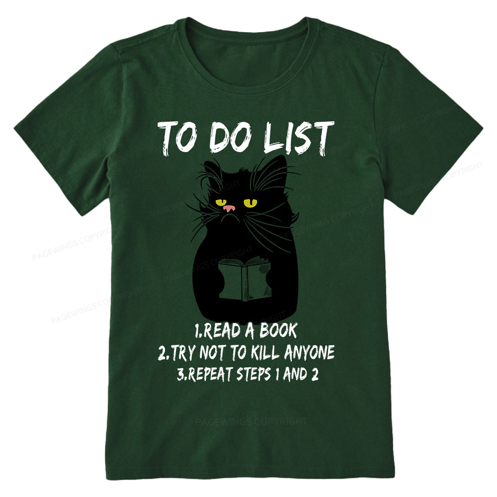 Pagewings Black Cat To Do List  Unisex Classic T-shirt