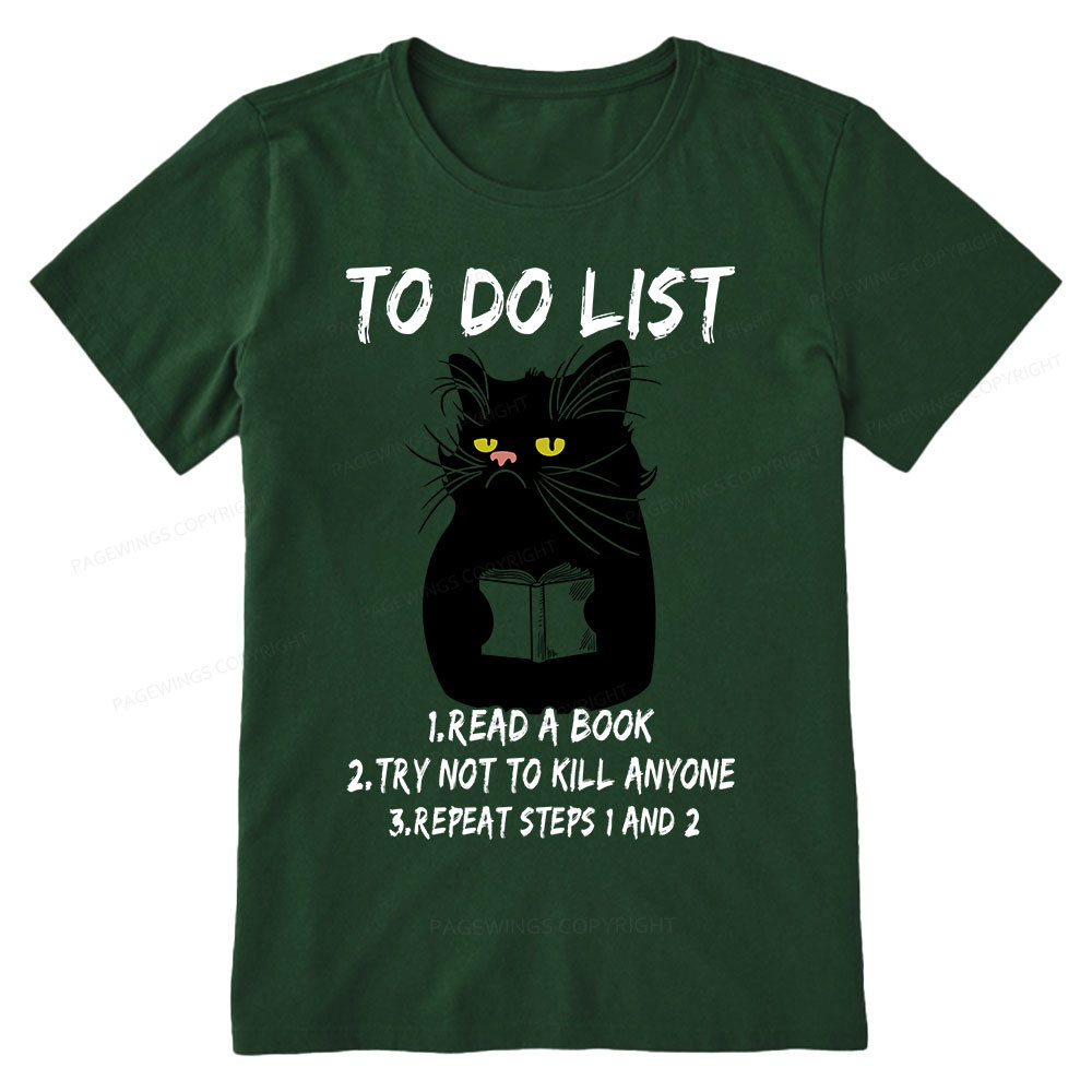 Pagewings Black Cat To Do List  Unisex Classic T-shirt