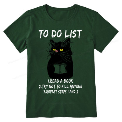 Pagewings Black Cat To Do List  Unisex Classic T-shirt