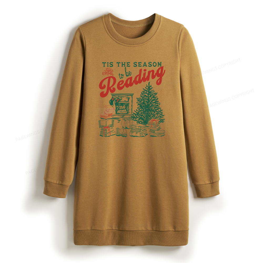 Pagewings Tis The Season to be Reading Sweatshirt Dress