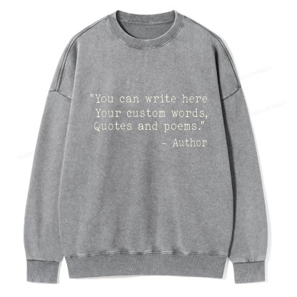 Pagewings Personalized Typewriter  Unisex Washed Sweatshirt