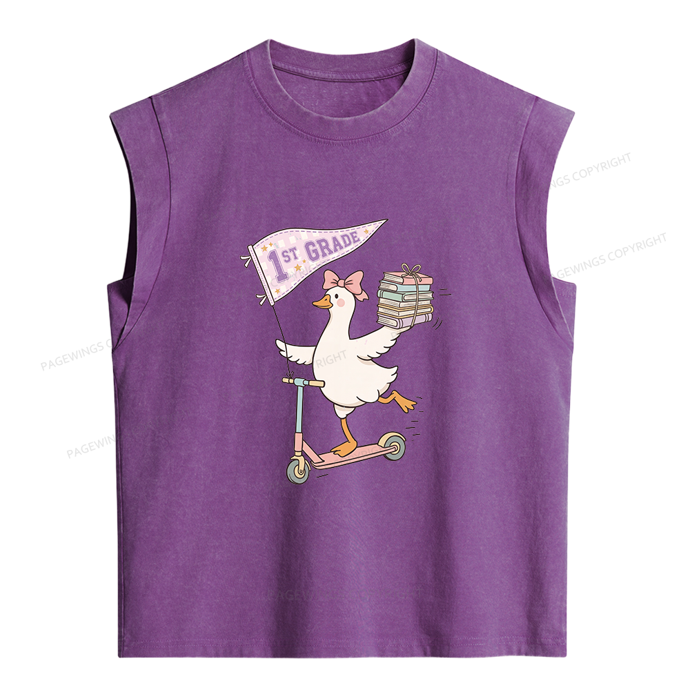 Pagewings Personalized Duck Goose Women's Washed Tank Top