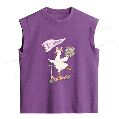 Pagewings Personalized Duck Goose Women's Washed Tank Top