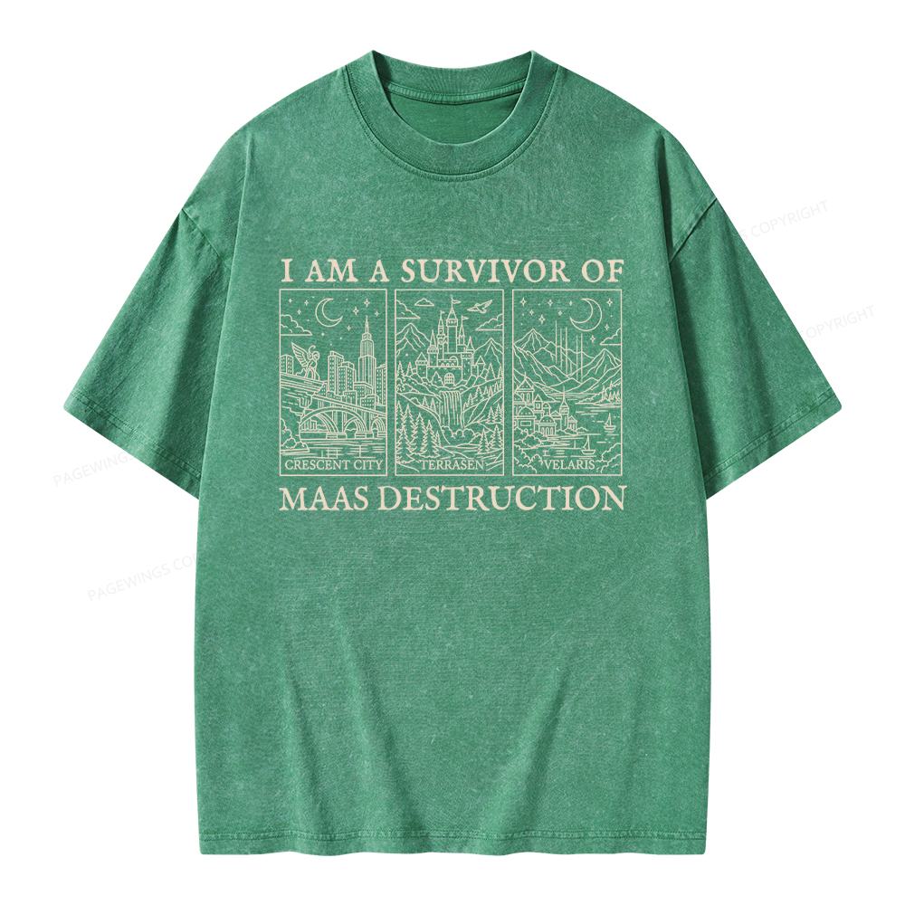 Pagewings Fantasy Bookish Unisex Washed T-shirt