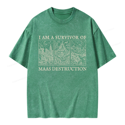 Pagewings Fantasy Bookish Unisex Washed T-shirt