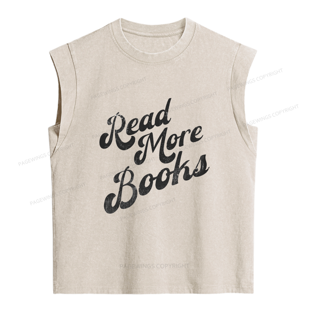 Pagewings Read More Book Women's Washed Tank Top