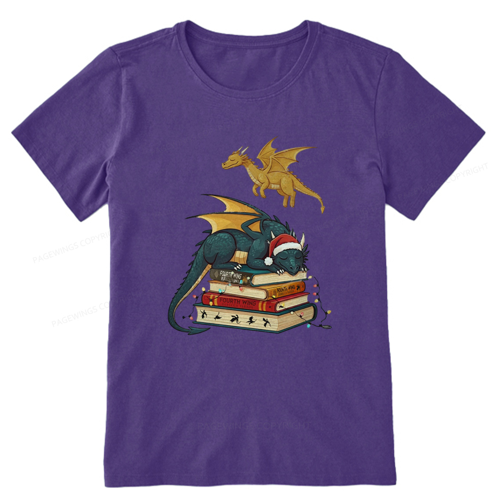 Pagewings Fourth Wing Dragons Christmas Unisex Classic T-shirt
