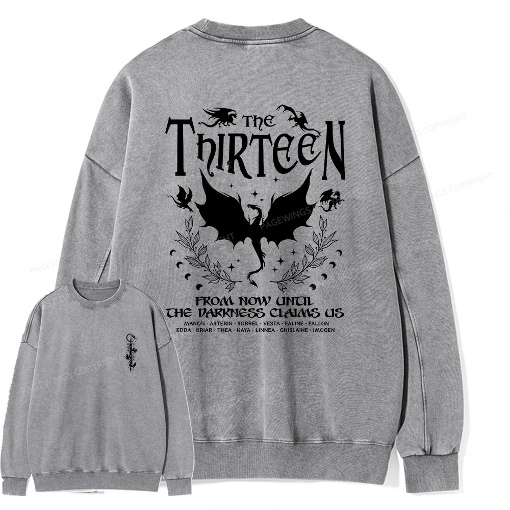 Pagewings The Thirteen Unisex Washed Sweatshirt