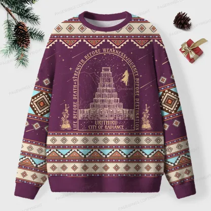Pagewings Life Before Death Unisex Ugly Knit Sweatshirt