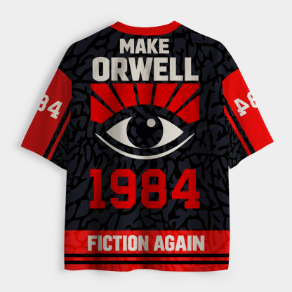 Pagewings Make Orwell 1984 Fiction Again Unisex Mesh Jersey