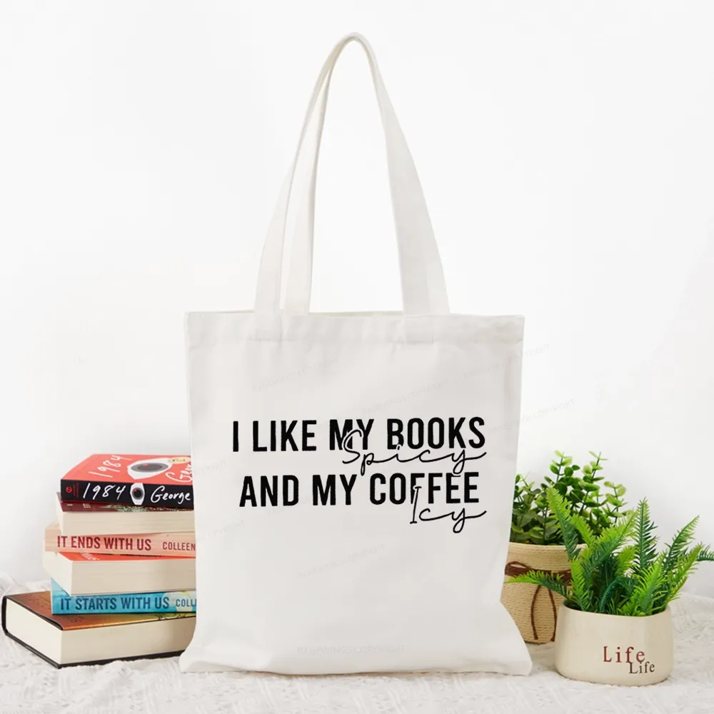 Pagewings I Like My Books And My Coffee Tote Bag