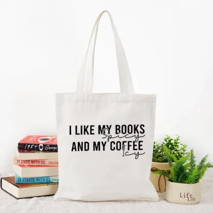Pagewings I Like My Books And My Coffee Tote Bag