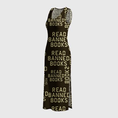 Pagewings Read Banned Books Crochet Maxi Dress