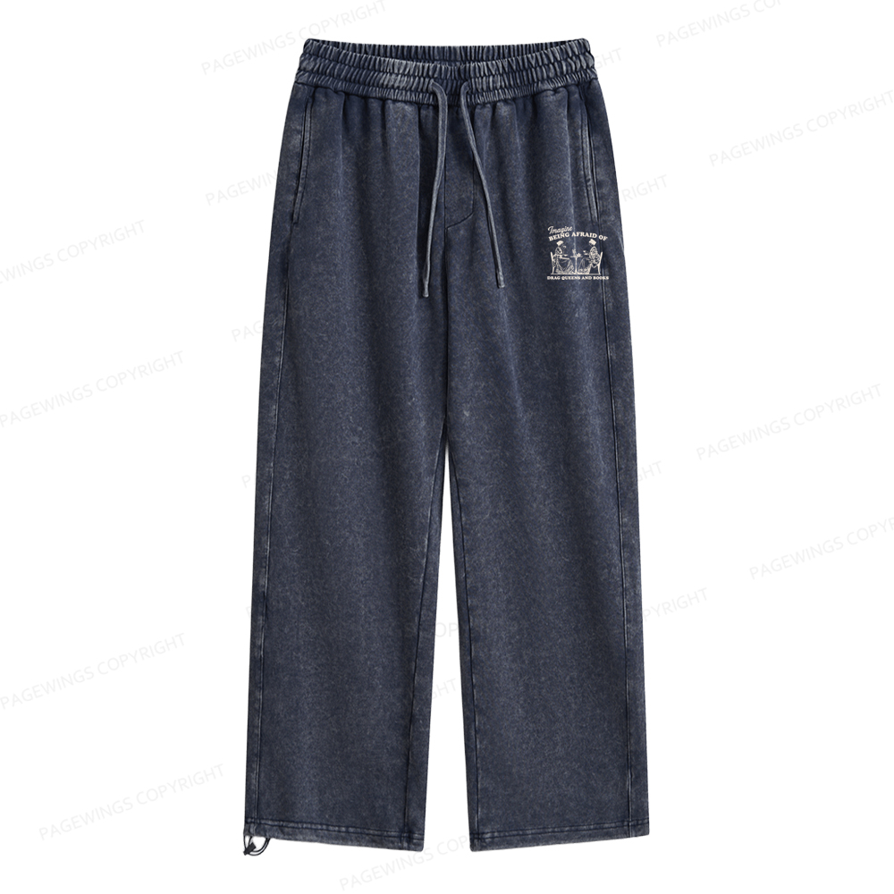 Pagewings Drag Queens Unisex Washed Sweatpants