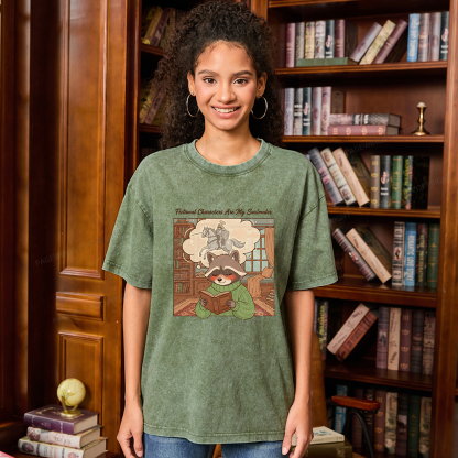 Pagewings Fictional Characters Are My Soulmates Unisex Washed T-shirt