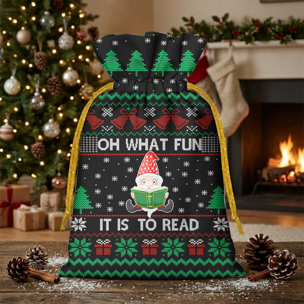 Pagewings Oh What Fun It Is To Read Christmas Santa Sack