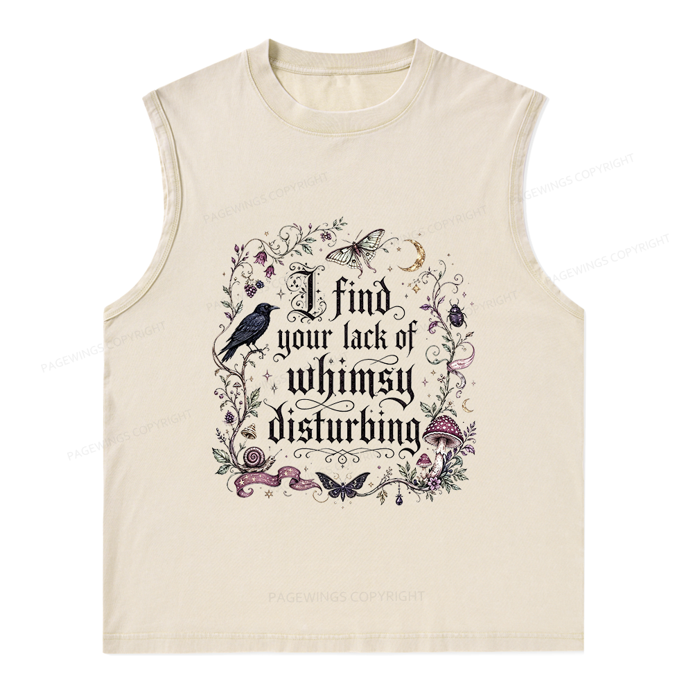 Pagewings Lack of Whimsy Unisex Washed Tank Top
