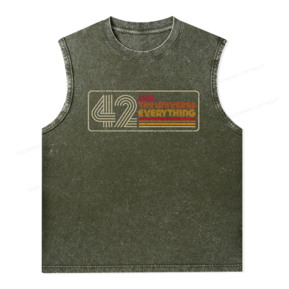 Pagewings Life The Universe Everything Unisex Washed Tank Top