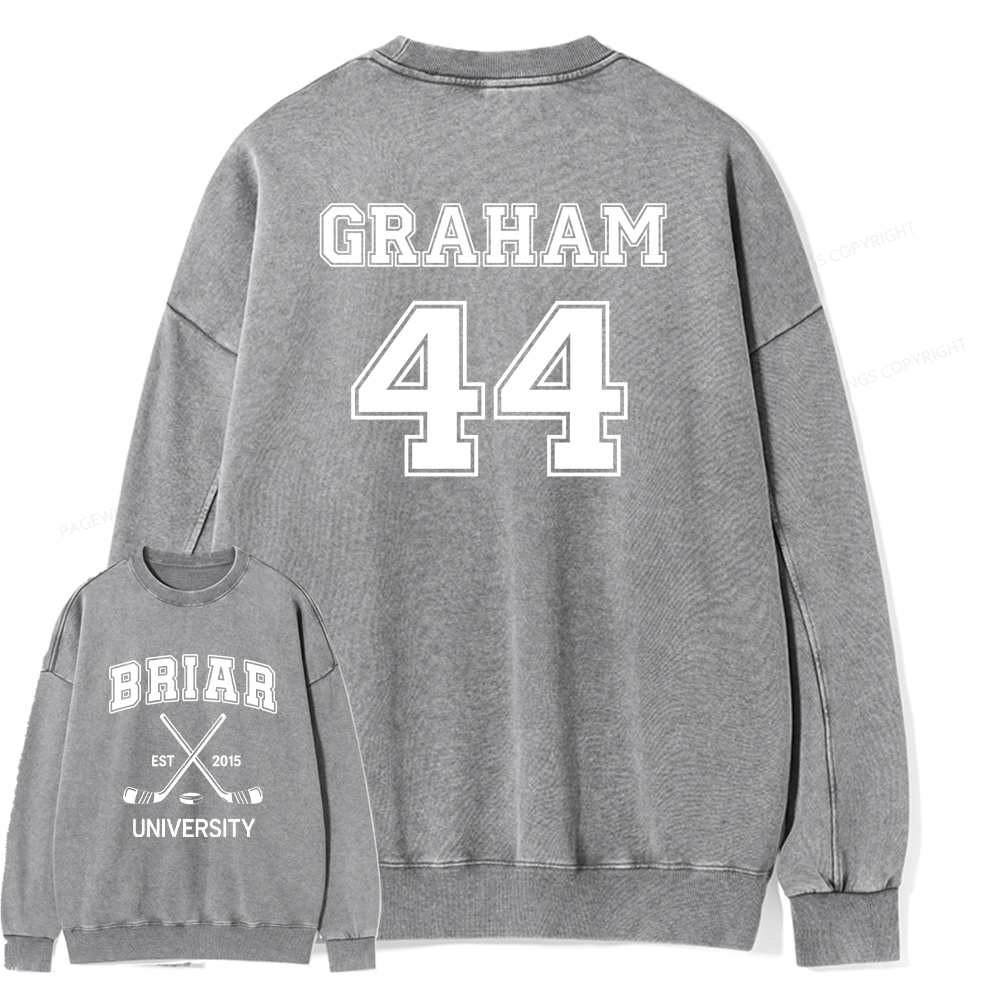 Pagewings Hockey Romance Unisex Washed Sweatshirt