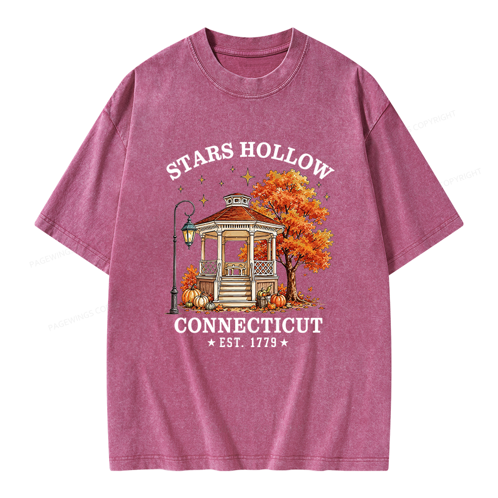 Pagewings Holloween Bookish Unisex Washed T-shirt