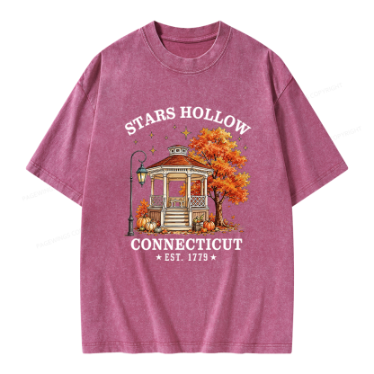 Pagewings Holloween Bookish Unisex Washed T-shirt