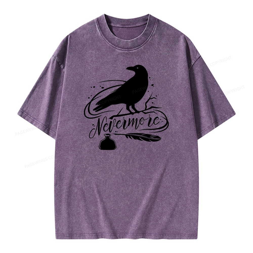 Pagewing  Edgar Allen Poe tee Unisex Washed T-shirt