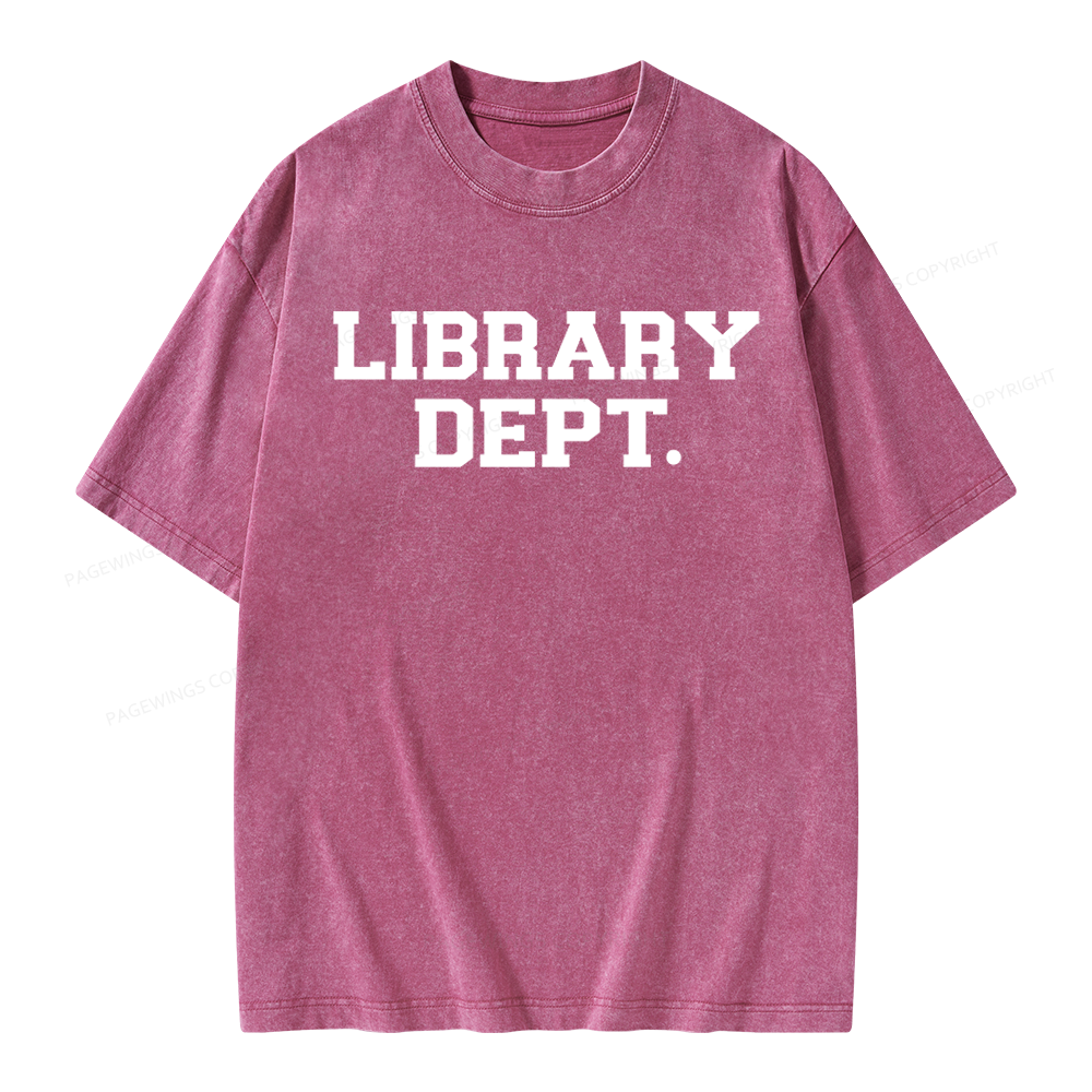 Pagewings Library Dept Unisex Washed T-shirt