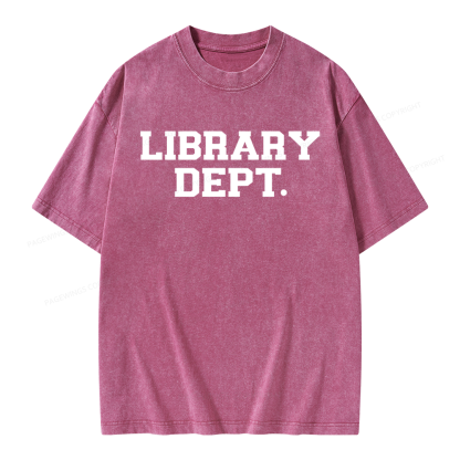Pagewings Library Dept Unisex Washed T-shirt