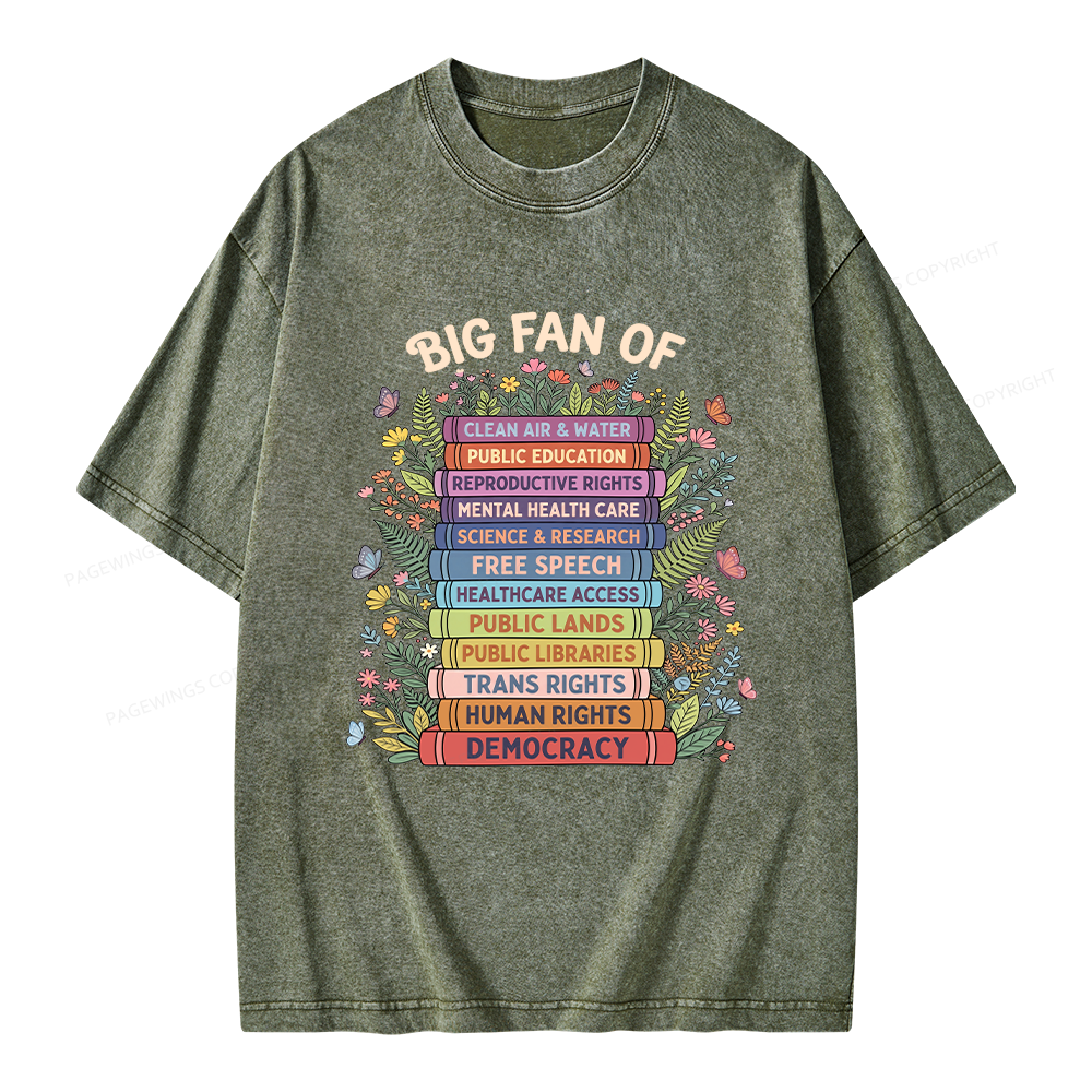 Pagewings Progressive Book Unisex Washed T-shirt