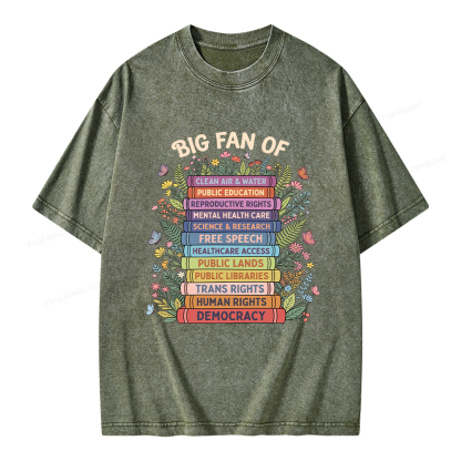 Pagewings Progressive Book Unisex Washed T-shirt