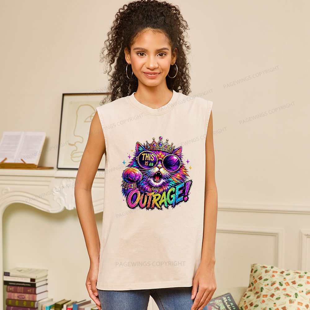 Pagewings Sci-Fi Book Lover Unisex Washed Tank Top