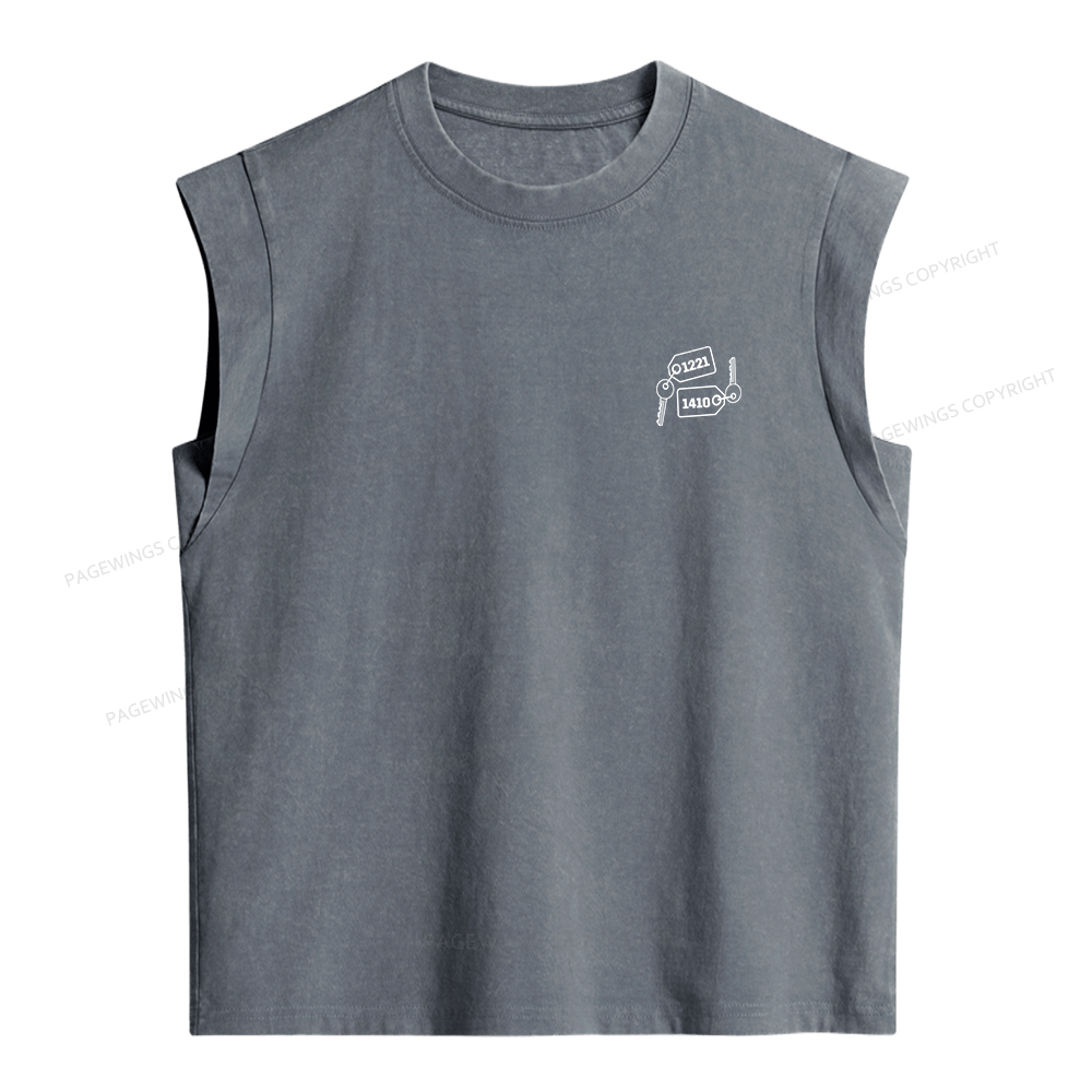 Pagewings Room Numbers Women's Washed Tank Top