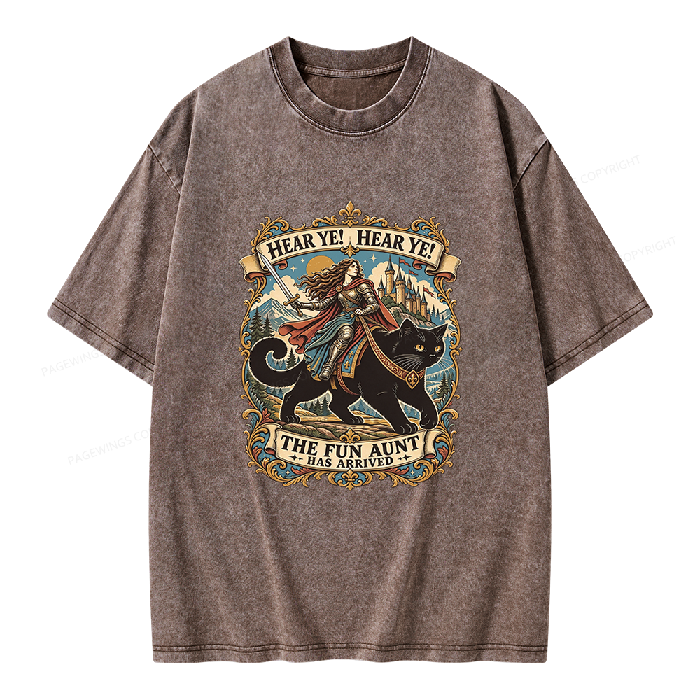 Pagewings Knight Riding Unisex Washed T-shirt