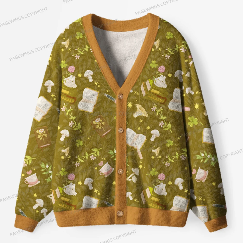 Pagewings Cozy Reading Unisex Ugly Cardigan Sweaters
