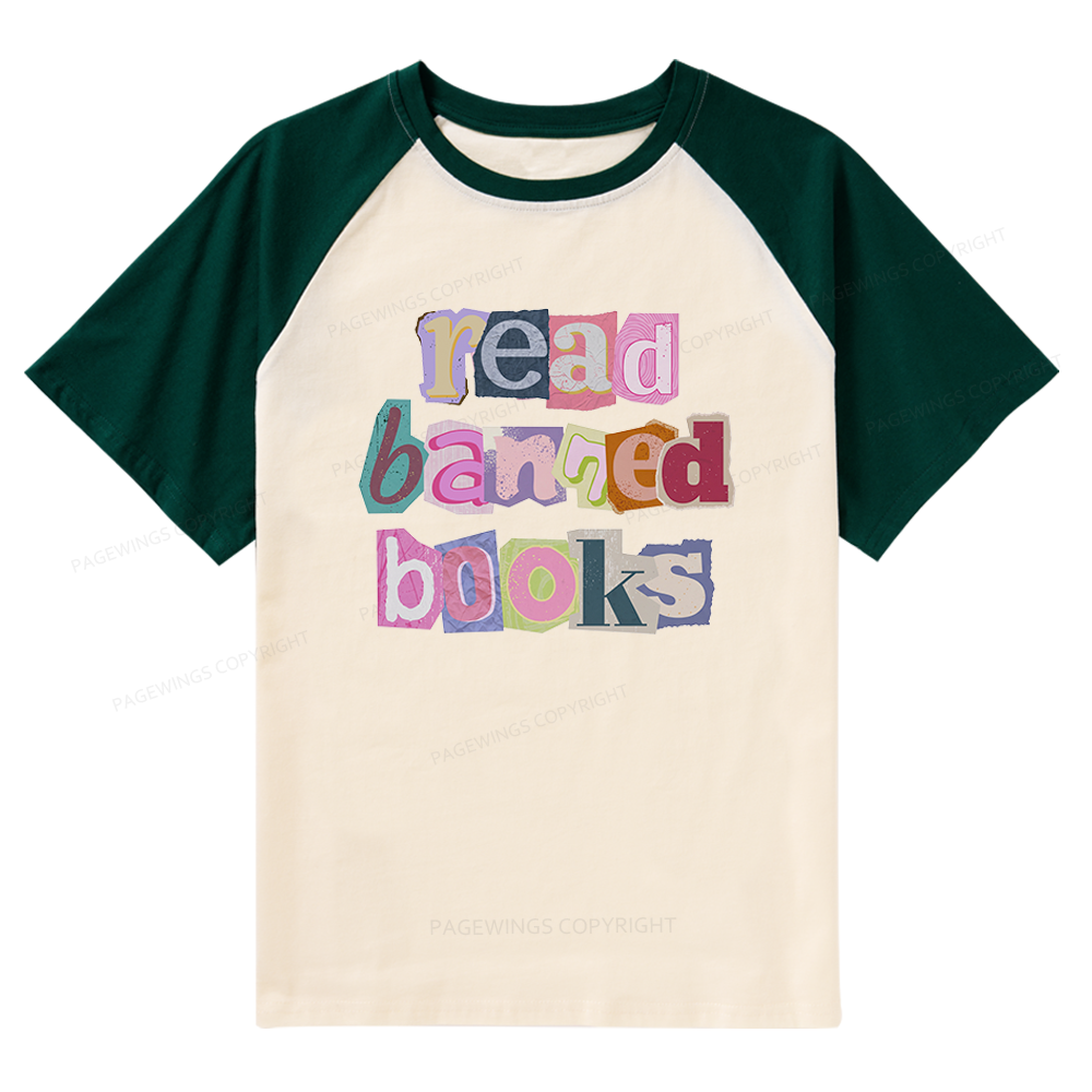 Pagewings Read Banned Books Raglan T-shirt