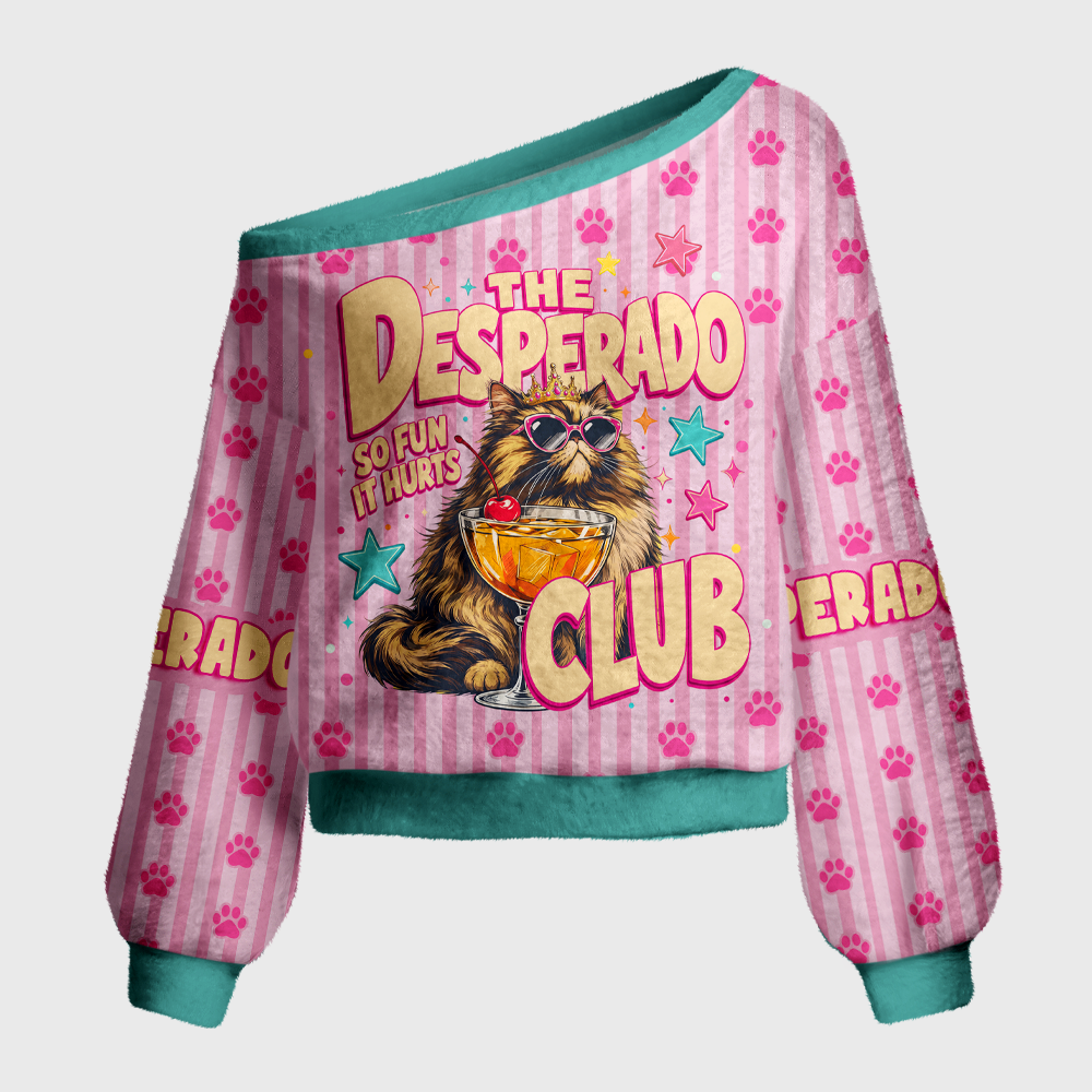 Pagewings Read Sci-Fi Off Shoulder Ugly Knit Sweater