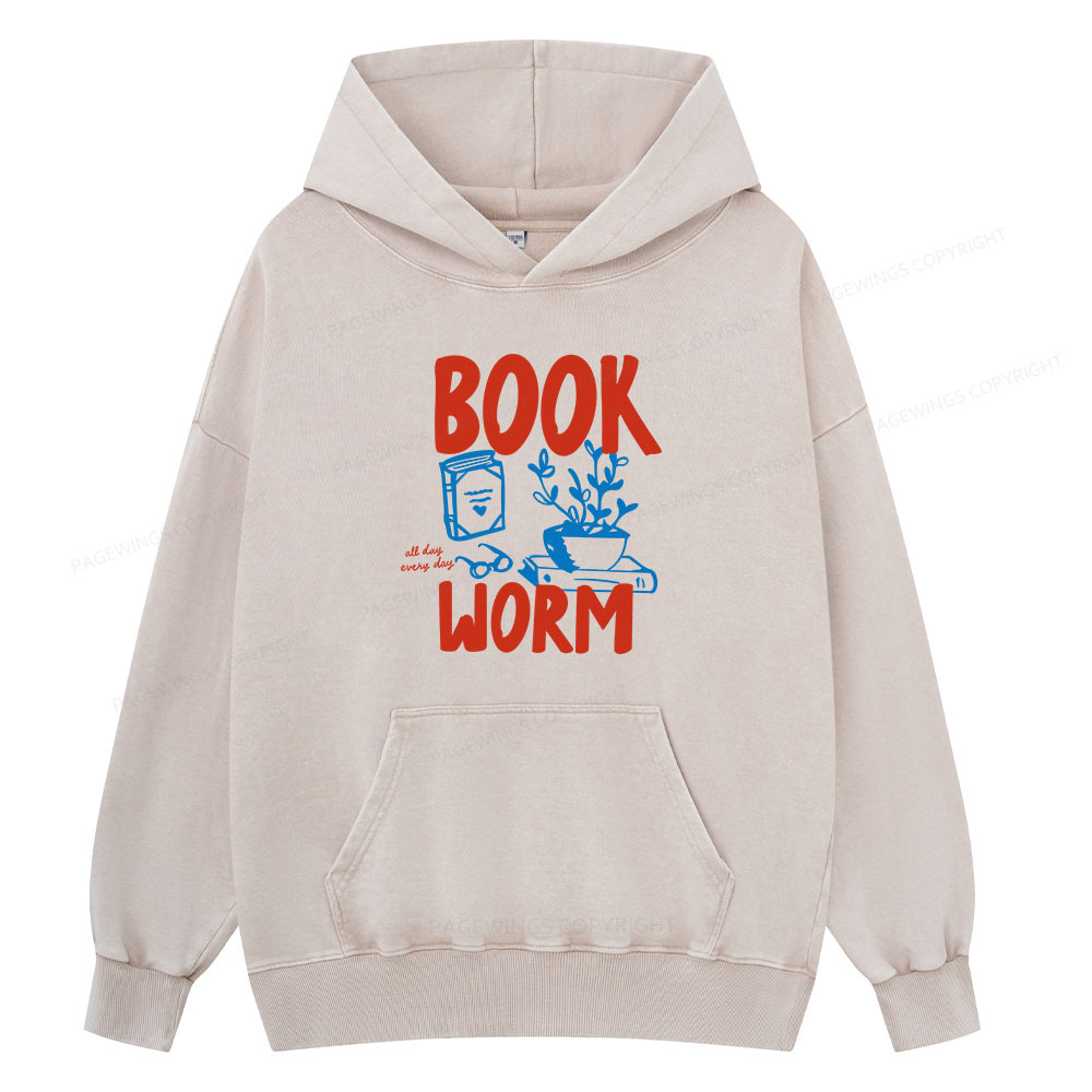 Pagewing Bookworm Unisex Washed Hood