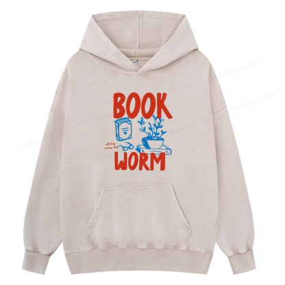 Pagewings Bookworm Unisex Washed Hoodie