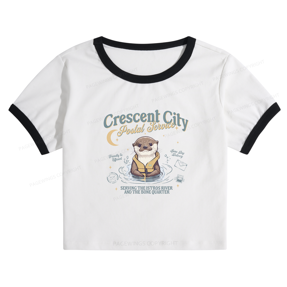 Pagewing Reading Fantasy Bookish Baby Tee Cropped Ringer T-Shirt