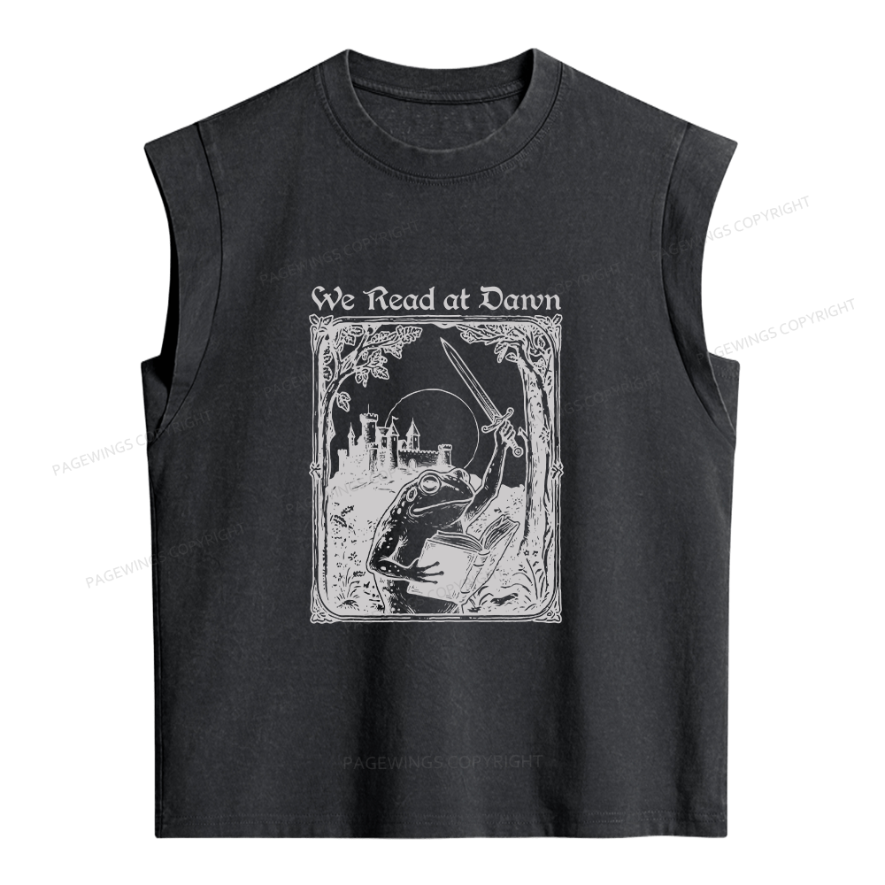 Pagewings We Read At Dawn Women's Washed Tank Top