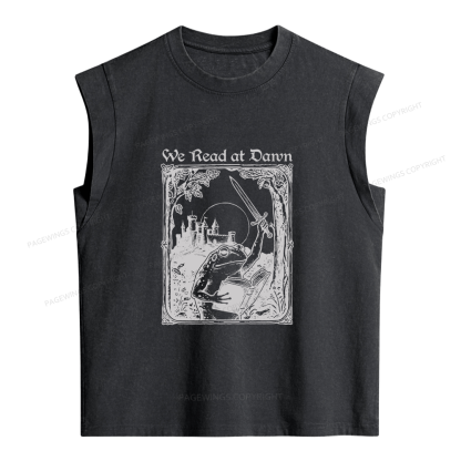 Pagewings We Read At Dawn Women's Washed Tank Top