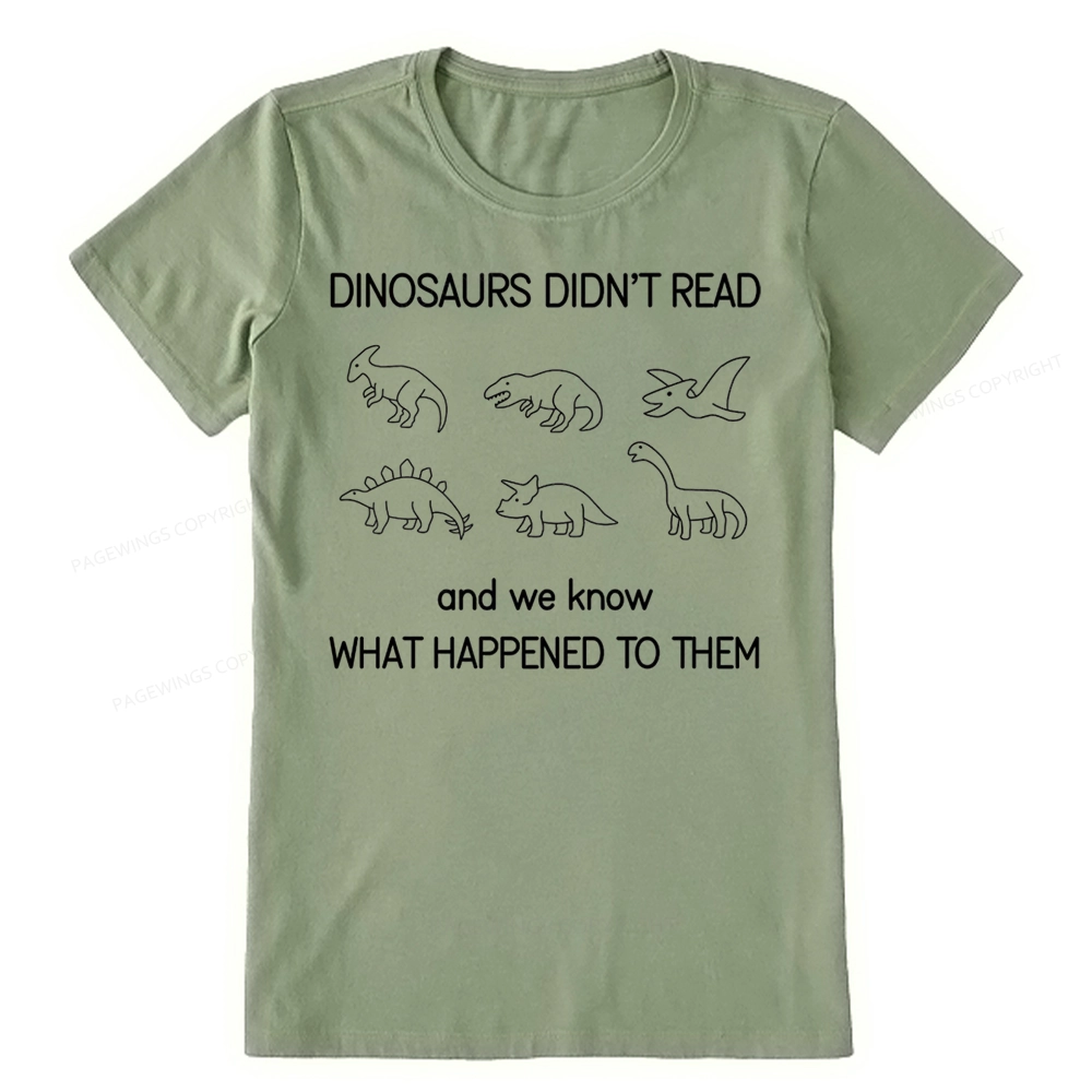 Pagewings Dinosaur Didn't Read Book Unisex Classic T-shirt