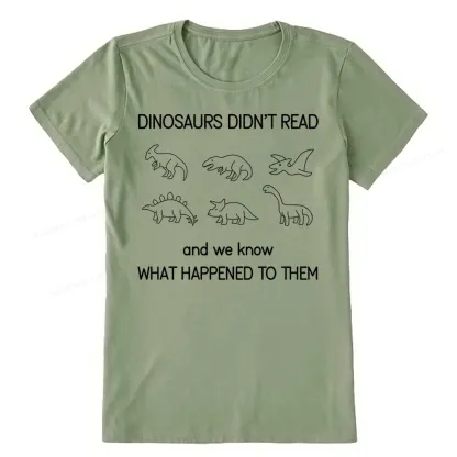 Pagewings Dinosaur Didn't Read Book Unisex Classic T-shirt