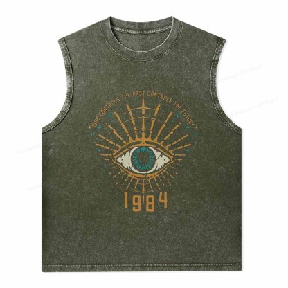 Pagewings George Orwell 1984 Unisex Washed Tank Top