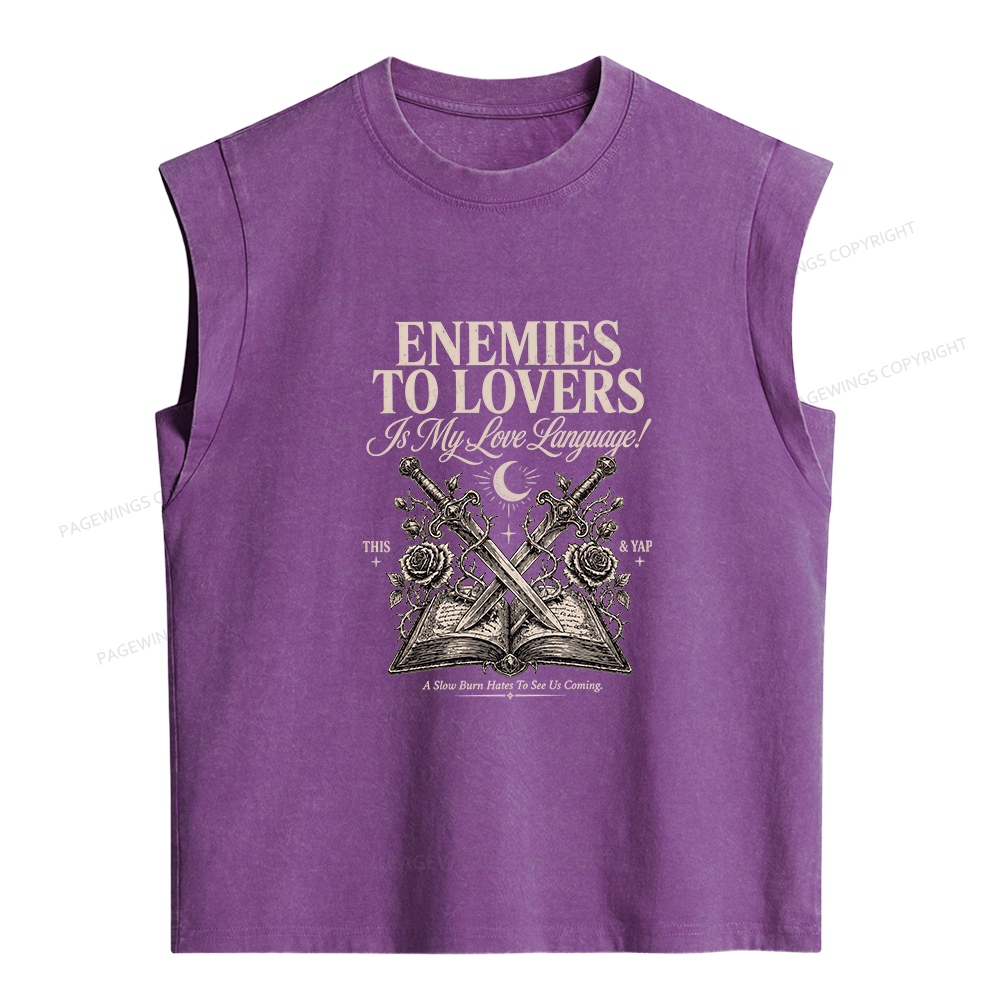 Pagewings Enemies to Lovers Women's Washed Tank Top