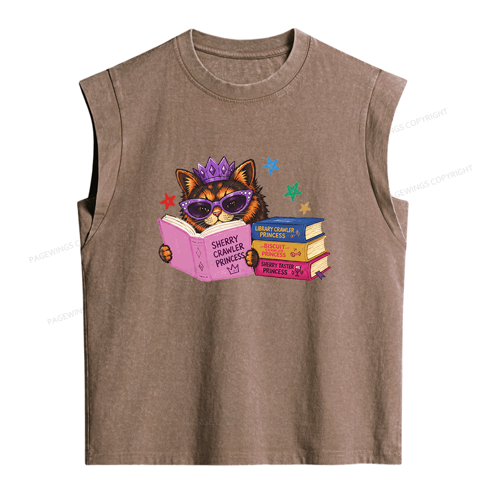 Pagewings Sci-Fi Book Lover Women's Washed Tank Top