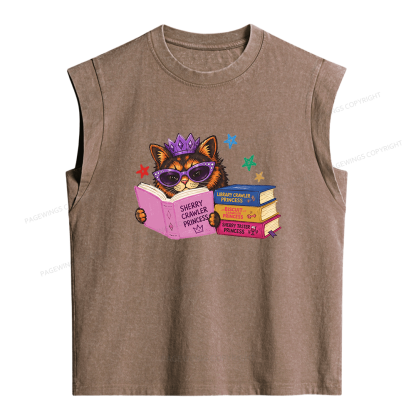 Pagewings Sci-Fi Book Lover Women's Washed Tank Top