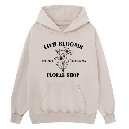 Pagewings Lily Bloom's Floral Unisex Washed Hoodie