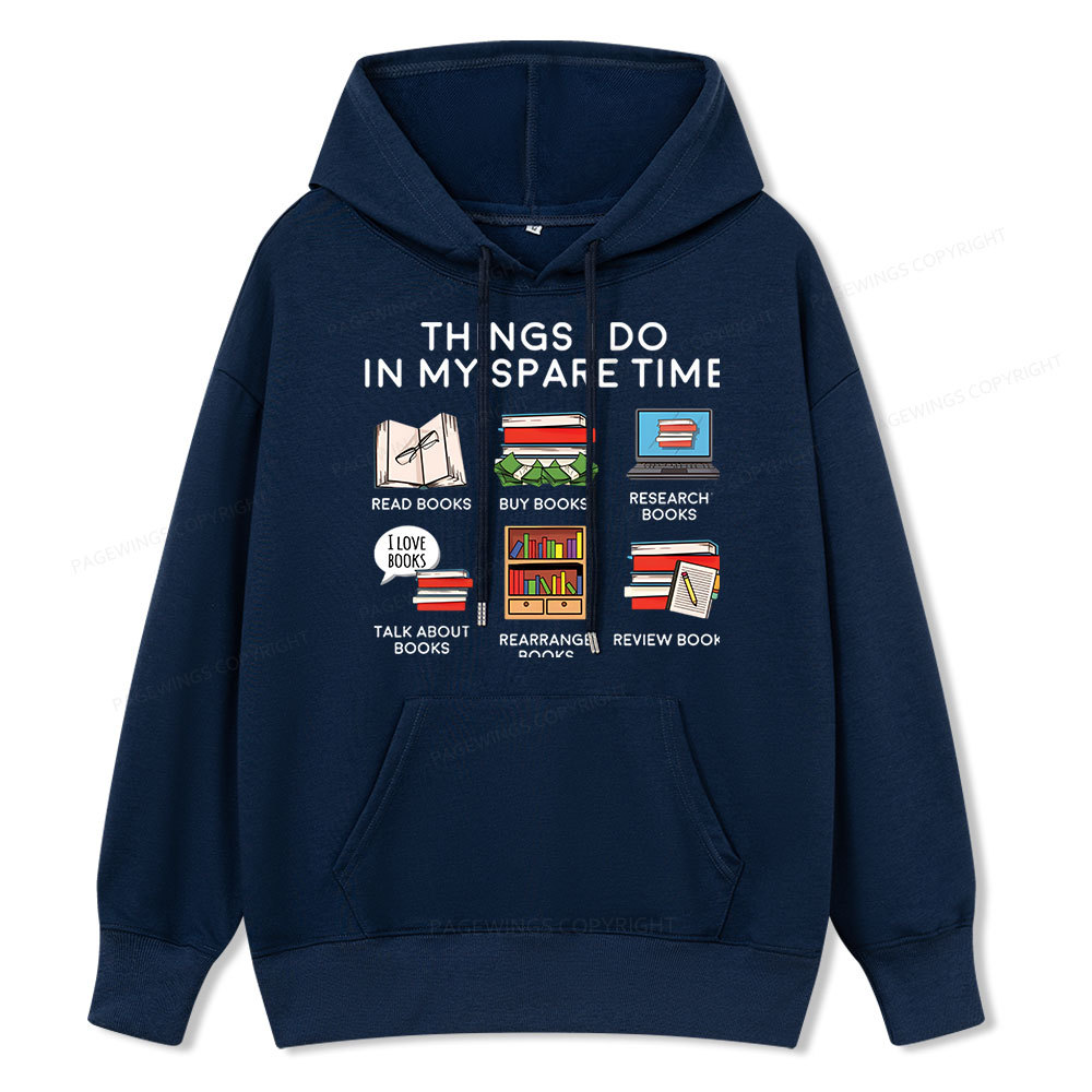 Pagewings Books Reading In My Spare Time Unisex Classic Hoodie