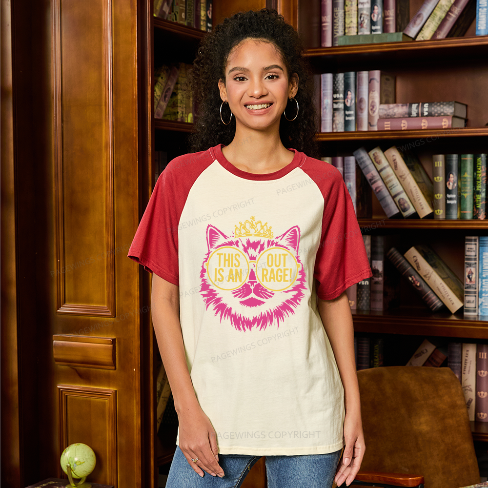 Pagewings This is an Outrage Raglan T-shirt